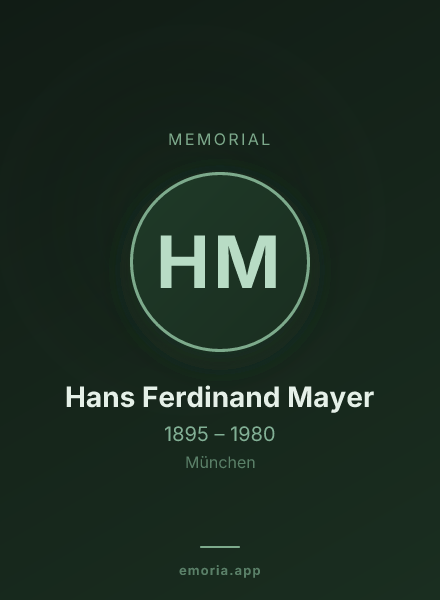 Memorial portrait of Hans Ferdinand Mayer