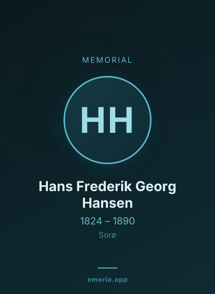 Memorial portrait of Hans Frederik Georg Hansen