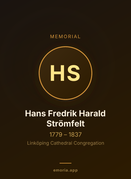 Memorial portrait of Hans Fredrik Harald Strömfelt