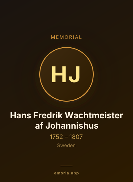 Memorial portrait of Hans Fredrik Wachtmeister af Johannishus