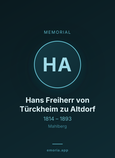 Memorial portrait of Hans Freiherr von Türckheim zu Altdorf