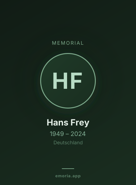 Memorial portrait of Hans Frey