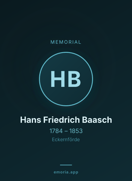 Memorial portrait of Hans Friedrich Baasch