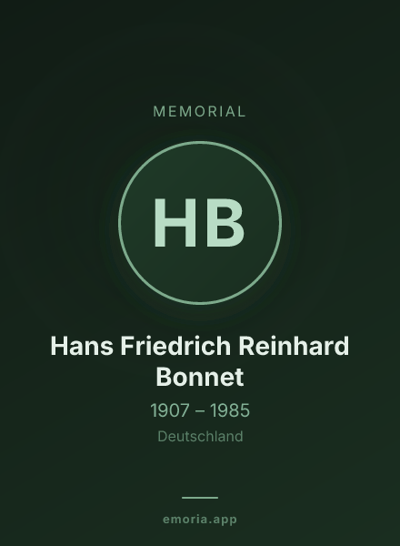 Memorial portrait of Hans Friedrich Reinhard Bonnet