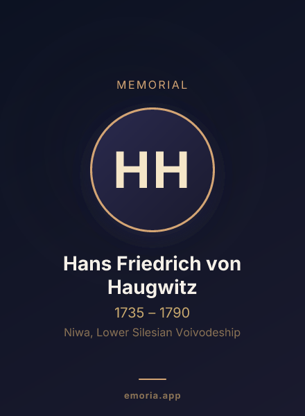 Memorial portrait of Hans Friedrich von Haugwitz