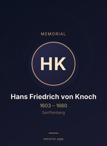 Memorial portrait of Hans Friedrich von Knoch