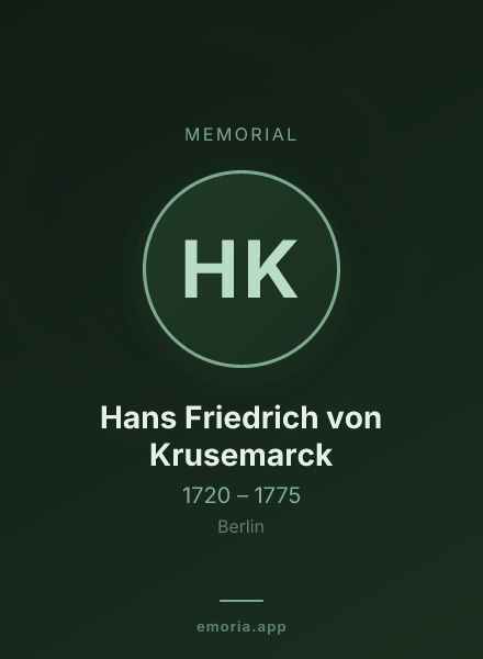 Memorial portrait of Hans Friedrich von Krusemarck