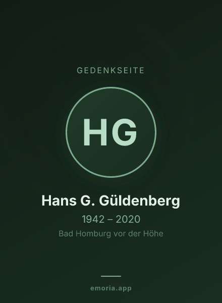 Gedenkportrait von Hans G. Güldenberg