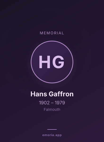 Memorial portrait of Hans Gaffron
