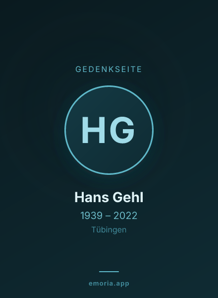 Gedenkportrait von Hans Gehl