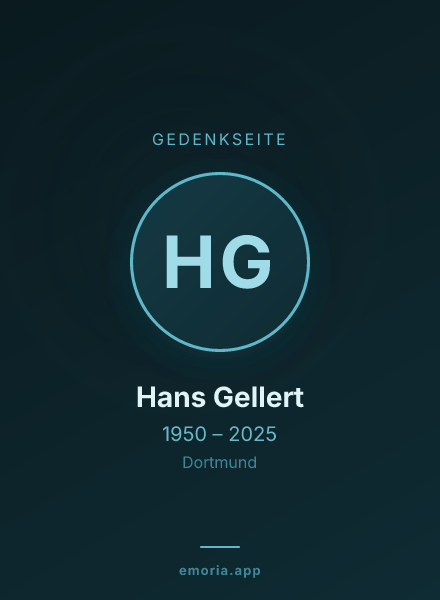 Gedenkportrait von Hans Gellert