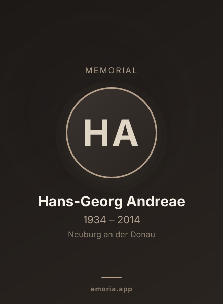 Memorial portrait of Hans-Georg Andreae