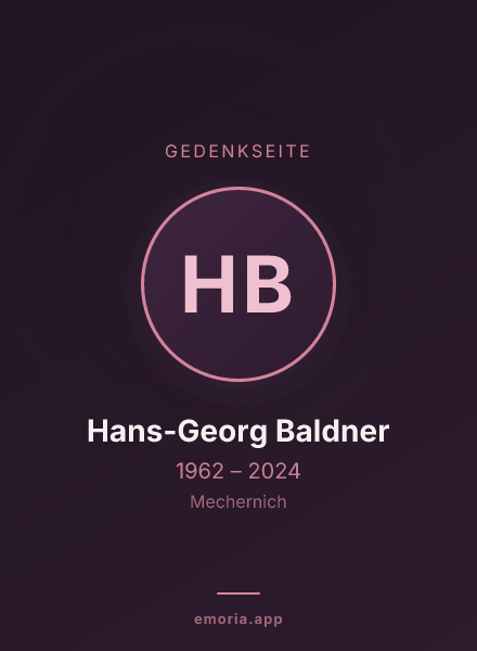 Gedenkportrait von Hans-Georg Baldner