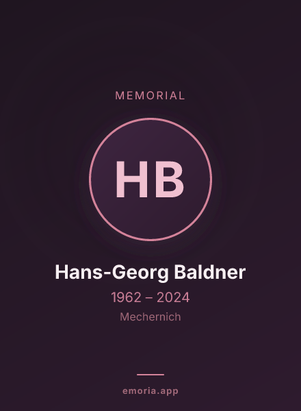 Memorial portrait of Hans-Georg Baldner