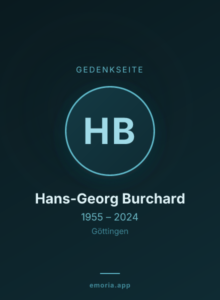 Gedenkportrait von Hans-Georg Burchard