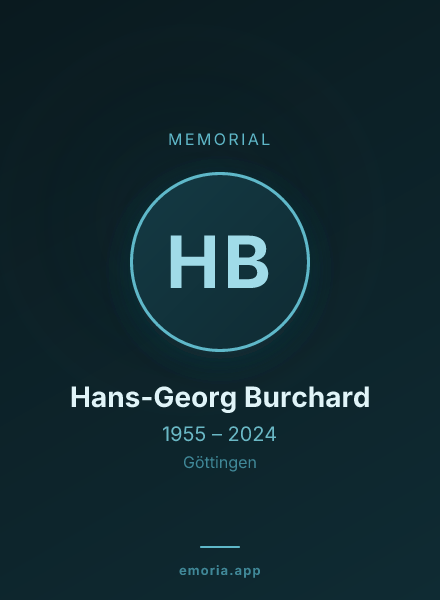 Memorial portrait of Hans-Georg Burchard