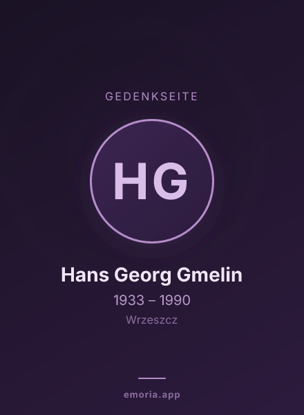 Gedenkportrait von Hans Georg Gmelin