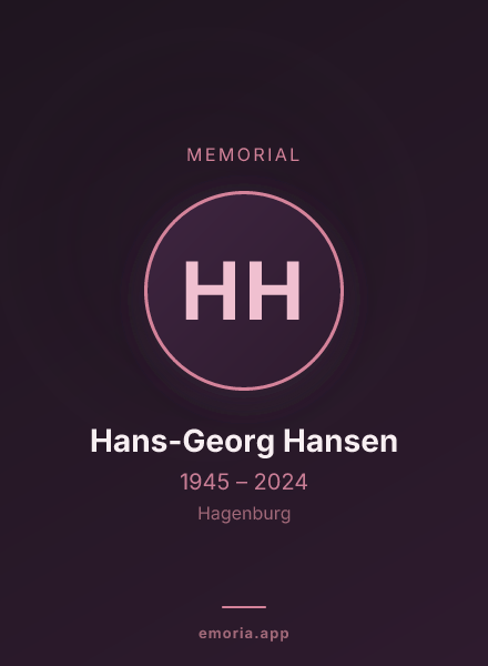 Memorial portrait of Hans-Georg Hansen