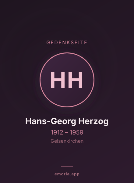Gedenkportrait von Hans-Georg Herzog