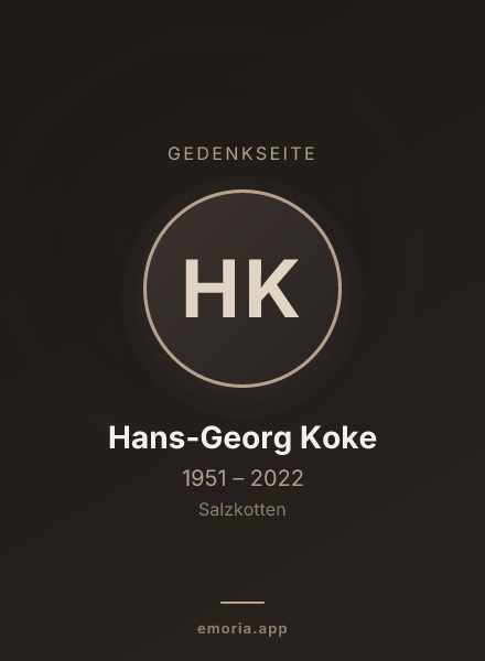 Gedenkportrait von Hans-Georg Koke