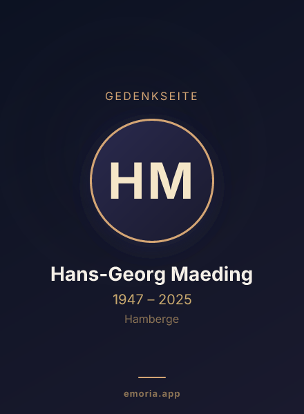 Gedenkportrait von Hans-Georg Maeding