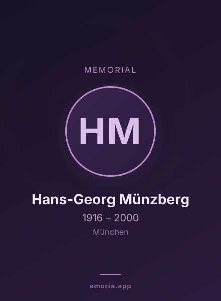Memorial portrait of Hans-Georg Münzberg