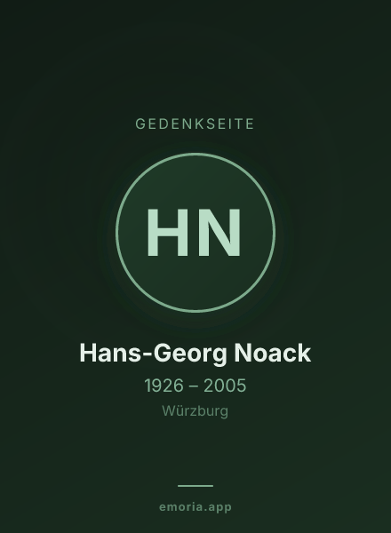 Gedenkportrait von Hans-Georg Noack