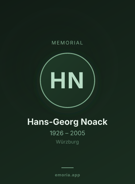 Memorial portrait of Hans-Georg Noack