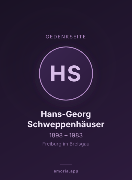 Gedenkportrait von Hans-Georg Schweppenhäuser