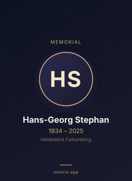 Memorial portrait of Hans-Georg Stephan