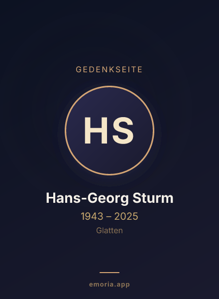 Gedenkportrait von Hans-Georg Sturm