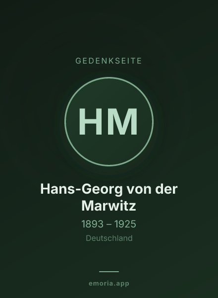 Gedenkportrait von Hans-Georg von der Marwitz