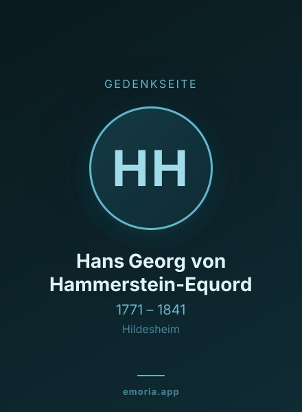 Gedenkportrait von Hans Georg von Hammerstein-Equord