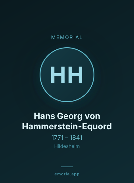 Memorial portrait of Hans Georg von Hammerstein-Equord
