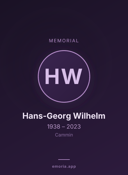 Memorial portrait of Hans-Georg Wilhelm
