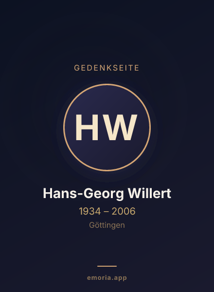 Gedenkportrait von Hans-Georg Willert