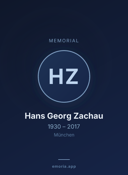 Memorial portrait of Hans Georg Zachau