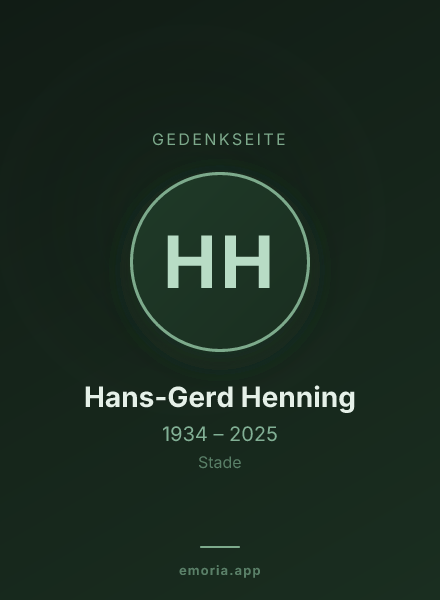 Gedenkportrait von Hans-Gerd Henning