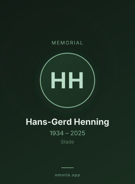 Memorial portrait of Hans-Gerd Henning