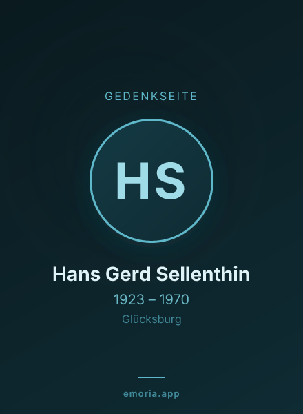 Gedenkportrait von Hans Gerd Sellenthin