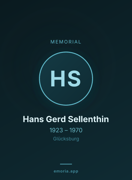 Memorial portrait of Hans Gerd Sellenthin