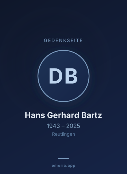 Gedenkportrait von Dr. Hans Gerhard Bartz