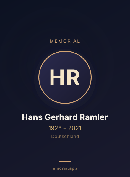 Memorial portrait of Hans Gerhard Ramler