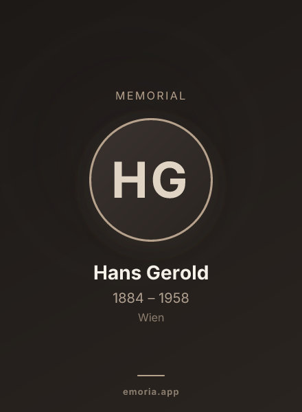 Memorial portrait of Hans Gerold