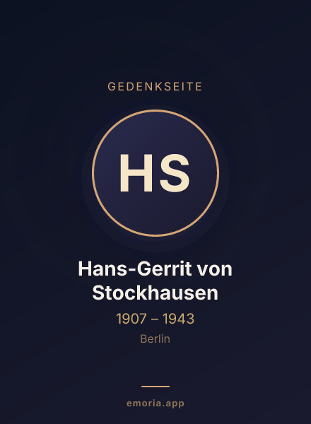 Gedenkportrait von Hans-Gerrit von Stockhausen