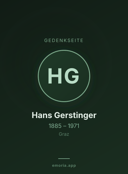 Gedenkportrait von Hans Gerstinger