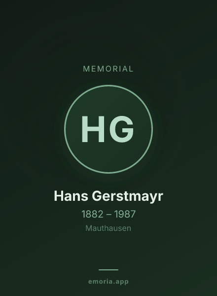 Memorial portrait of Hans Gerstmayr