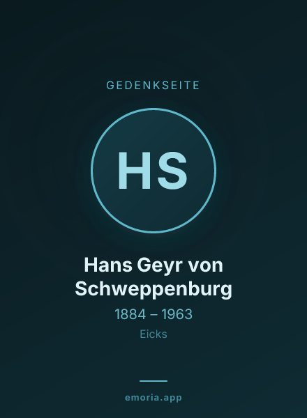 Gedenkportrait von Hans Geyr von Schweppenburg