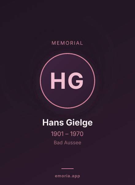 Memorial portrait of Hans Gielge