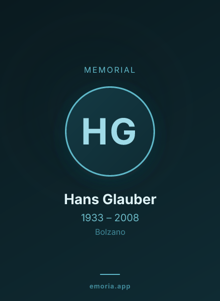 Memorial portrait of Hans Glauber